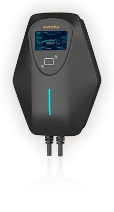 Cargador EVINKA Alien X, wallbox negro hexagonal
